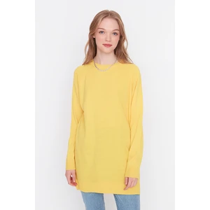 Trendyol Yellow Crew Neck Knitwear Sweater