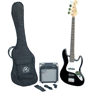 SX SB1 Bass Guitar Kit Fekete