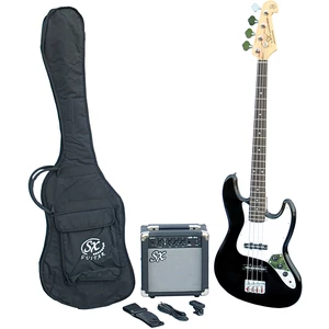 SX SB1 Bass Guitar Kit Negru