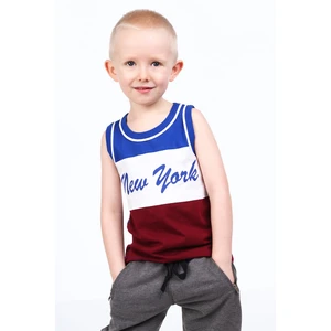 Boys' cornflower T-shirt with straps