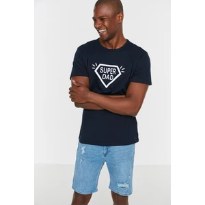 Trendyol T-Shirt - Navy blue - Slim fit