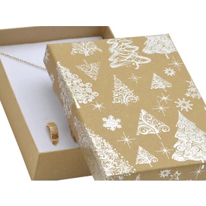 JK Box Vianočná darčeková papierová krabička KX-8 / AG