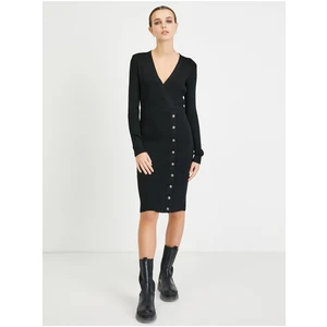 Black Sheath Sweater Dress Guess Alexandra - Women