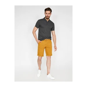Koton Men's Yellow Pocket Detail Sort