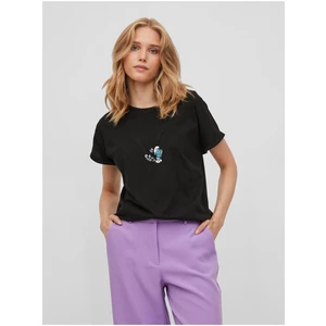 Black T-shirt VILA Smurfy - Women