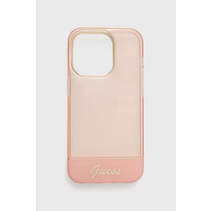 Puzdro na mobil Guess Iphone 14 Pro 6,1" ružová farba