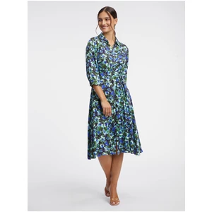 Orsay Green & Blue Women's Floral Shirt Dress - Women
