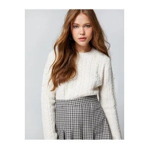 Koton Acrylic Knit Textured Knitwear Sweater