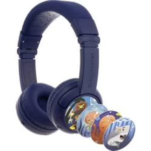 Bluetooth®, kabelová dětské náhlavní sada On Ear Stereo onanoff BuddyPhones® BT-BP-PLAYP-DPBLUE, tmavě modrá