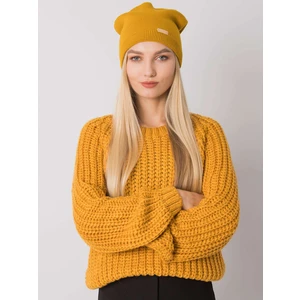 RUE PARIS Mustard beanie for women