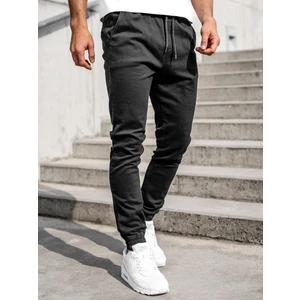 Pantaloni joggers negri Bolf 707