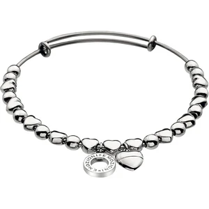 Hot Diamonds Oceľový náramok Emozioni Silver Heart Bangle DC094