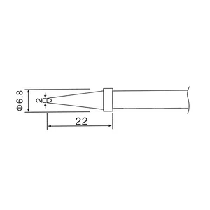 Náhradní pájecí hrot zhongdi c1-4 2mm plochý