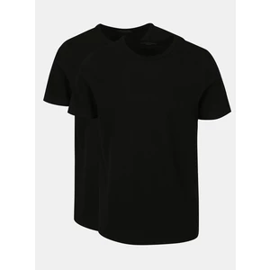 Set of two black basic short sleeve t-shirts Jack & Jones Basic