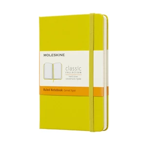 Moleskine - zápisník tvrdý, linkovaný, žlutý S