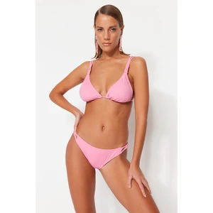 Trendyol Pink Knotted Bikini Bottoms with Regular Leg