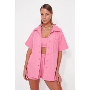 Trendyol Fuchsia Knitted 100% Cotton Shirt