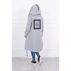 Hooded cap oversize grey