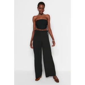 Trendyol Black Woven Tie Trousers