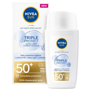 Nivea Sun Triple Protect ľahký hydratačný krém na opaľovanie SPF 50+ 40 ml