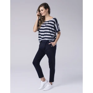 Look Made With Love Woman's Trousers 415 Boyfriend Navy Blue