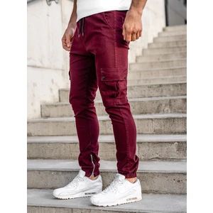 Pantaloni joggers cargo bordo Bolf 0858