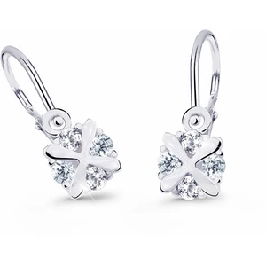 Cutie Jewellery Nežné detské náušnice z bieleho zlata C2753-10-X-2 ružová