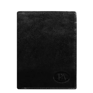 Classic black leather wallet for men