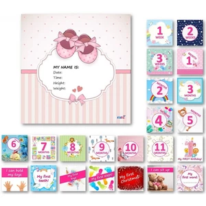 KidPro Milestone Cards Baby Girl milníkové kartičky