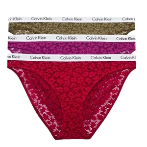 Calvin Klein 3 PACK - dámské kalhotky Bikini QD3926E-6VY XL