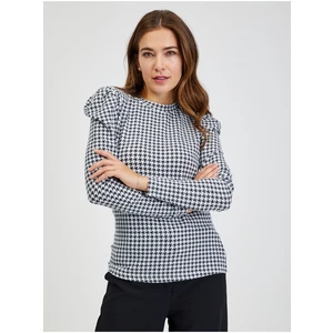 Black and white women's patterned T-shirt ORSAY - Women