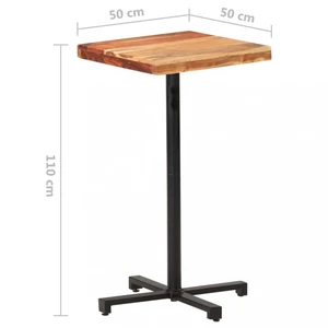 Barový stůl hnědá / černá Dekorhome 50x50x110 cm,Barový stůl hnědá / černá Dekorhome 50x50x110 cm