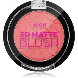 Avon 3D Matte tvářenka s matným efektem odstín Peach 3,6 g