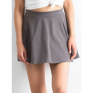 Dark gray flared mini skirt