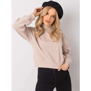 Basic beige turtleneck sweatshirt