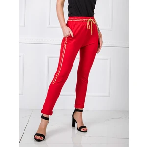 Women´s red cotton sweatpants