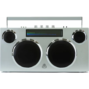 GPO Retro Manhattan - Boombox Stereo Strieborná