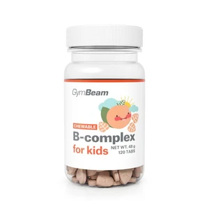 GymBeam B-Complex for Kids komplex vitamínu B pro děti příchuť Apricot 120 tbl