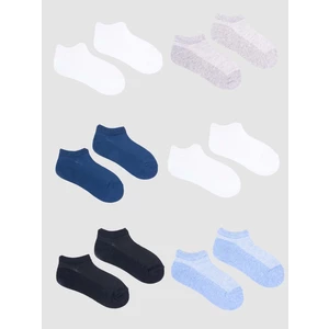 Yoclub Kids's Boys' Ankle Thin Cotton Socks Basic Plain Colours 6-pack SKS-0027C-0000-001