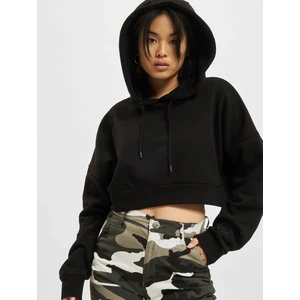 Hoodie Cropped in black