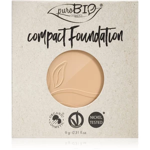 puroBIO Cosmetics Compact Foundation kompaktní pudrový make-up náhradní náplň SPF 10 odstín 01 9 g