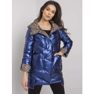 Dark blue winter jacket with hood from Gerardine