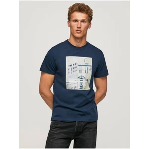 Dark blue men's T-shirt Pepe Jeans Teller - Men's