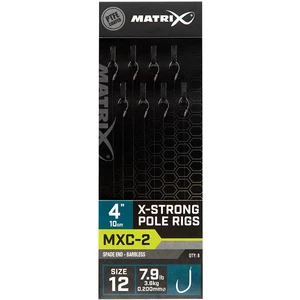 Matrix návazec mxc-2 x-strong pole rig barbless 10 cm - size 12 0,20 mm