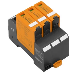 Zásuvný svodič pro přepěťovou ochranu Weidmüller VPU PV I+II 3 1000 E 2530520000, 20 kA, černá, oranžová