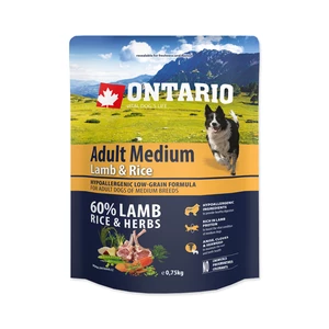 Ontario Adult Medium Lamb & Rice 0,75kg