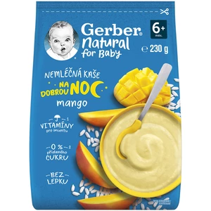 Gerber GERBER Natural nemléčná kaše mango Dobrou noc 230 g