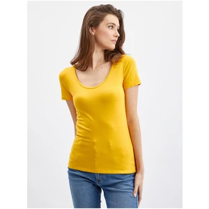 Orsay Yellow Womens Basic T-Shirt - Women