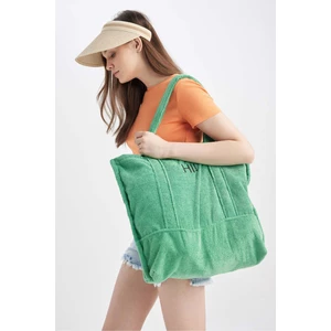 DEFACTO Women's Towel Fabric Beach Bag