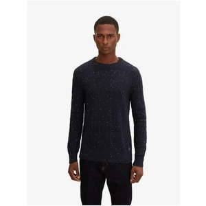 Dark Blue Men's Annealed Sweater with Tom Tailor Wool - Men